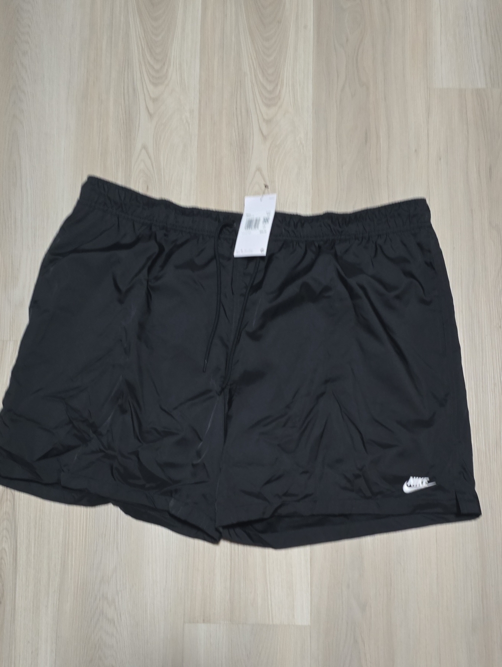 Nike Black Men's Swim/Training Shorts with White Swoosh